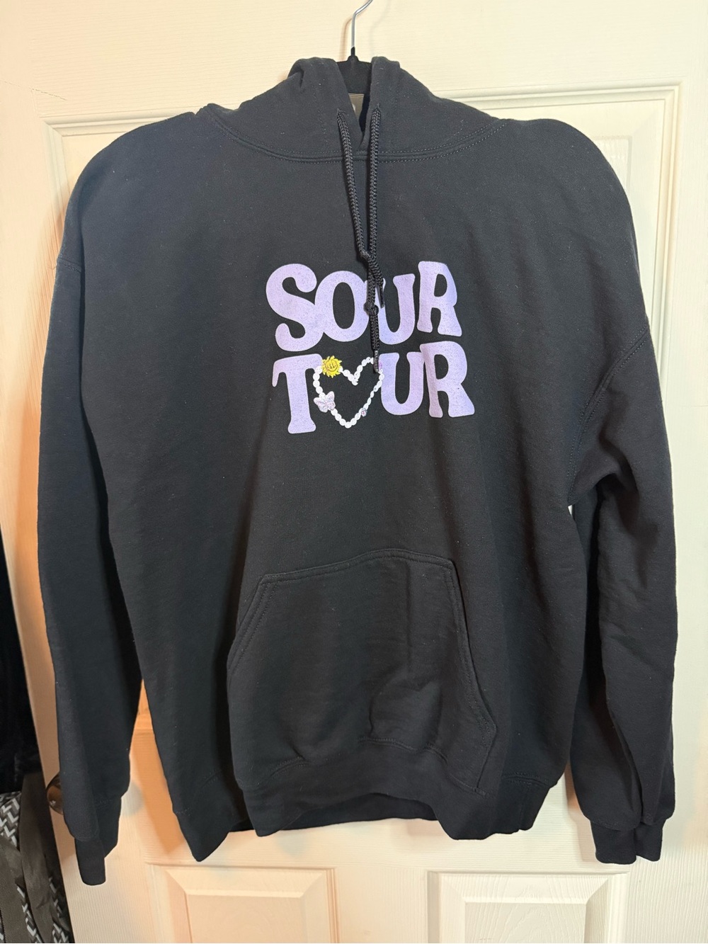 Olivia Rodrigo Official Sour Tour Black Hoodie Woman’s Size Large